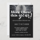 黒銀エレガント白大晦日結婚の 招待状 (正面)