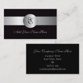 黒銀エレガント 名刺 (正面/裏面)