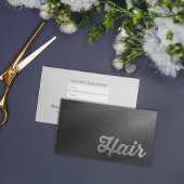 黒銀エンボス文字美容師アポイントメント 予約カード