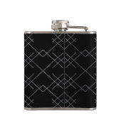 黒銀カッコいいのエレガントシンプル型モダン フラスク (裏面)