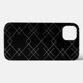 黒銀カッコいいのエレガントシンプル型モダン Case-Mate iPhoneケース (裏面 (横))