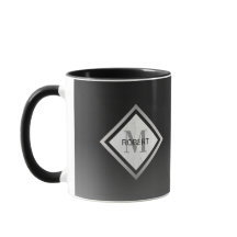 黒銀グラデーション大理石モノグラムの