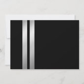 黒銀タイポグラフィ男性卒業写真 案内状 (裏面)