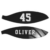 黒銀バスケットボールプレーヤーの氏名番号 バスケットボール (パネル)