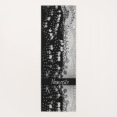 黒銀パーソナライズされた貨 ヨガマット (裏面)