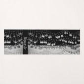 黒銀パーソナライズされた貨 ヨガマット (正面(横))