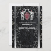 黒銀ヒンズー教インディアンゾウ冠 招待状 (裏面)