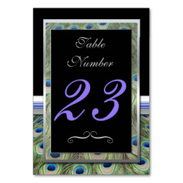 黒銀ピーコックテーブル番号 テーブルナンバー