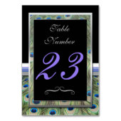 黒銀ピーコックテーブル番号 テーブルナンバー (正面)