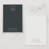 黒銀フェイクロ縁どゴイヤリング表示 名刺 (正面/裏面)