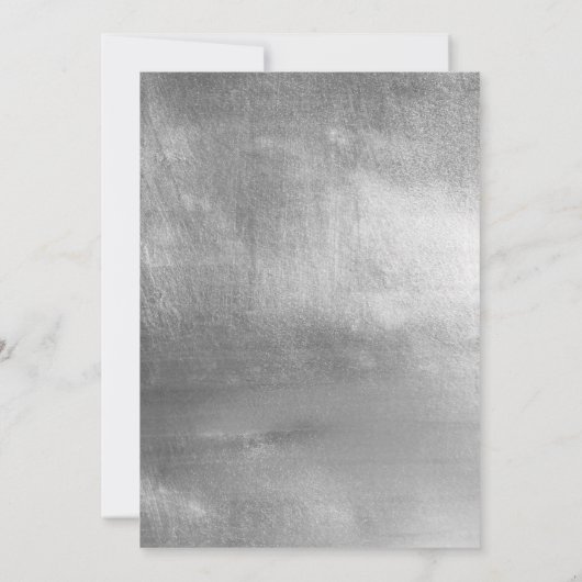 黒銀フェイク箔モダン結婚ズ 招待状 (裏面)