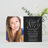 黒銀写真のスクリプト卒業 案内状 (スタンド正面)