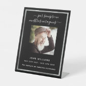 黒銀写真追悼式 台座サイン (正面)