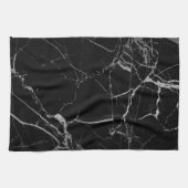 黒銀大理石 キッチンタオル (横)