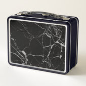 黒銀大理石 メタルランチボックス (裏面)