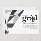 黒銀幾何学卒業パーティー 招待状 (正面)