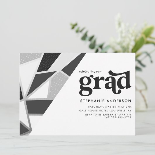 黒銀幾何学卒業パーティー 招待状 (スタンド正面)