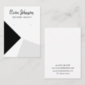 黒銀抽象芸術ジュエリーイヤリングディスプレイ 名刺 (正面/裏面)