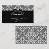 黒銀抽象芸術模様名刺 名刺 (正面/裏面)