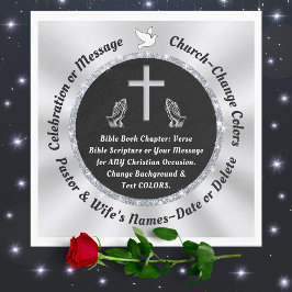 黒銀教会またはクリスチャン・ナプキン スタンダードランチョンナプキン