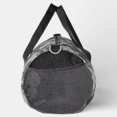 黒銀花華美柄 ダッフルバッグ (右)