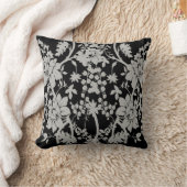 黒銀製粉花模様 クッション (ブランケット)