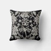 黒銀製粉花模様 クッション (裏面)