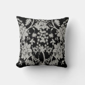 黒銀製粉花模様 クッション (正面)