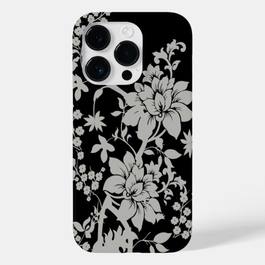 黒銀製粉花模様 Case-Mate iPhoneケース (裏面)