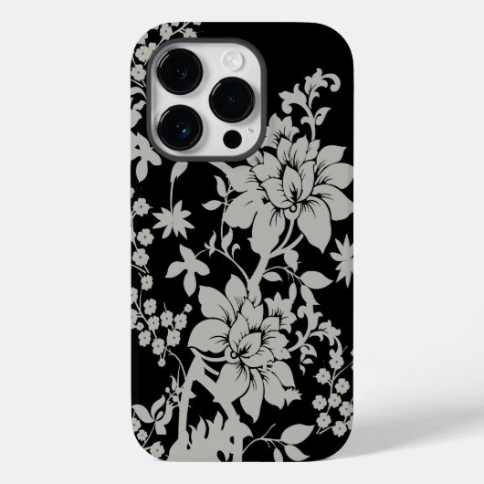 黒銀製粉花模様 Case-Mate iPhoneケース (裏面)