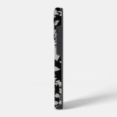 黒銀製粉花模様 iPhoneケース (左側面)