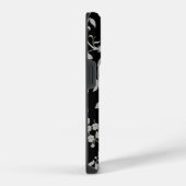 黒銀製粉花模様 iPhoneケース (右側面)
