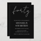 黒銀誕生日エビテ黒銀 招待状 (正面/裏面)