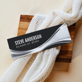 黒銀金モダン属大学院インサートカード スキニー名刺