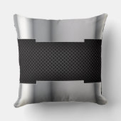 黒銀金属枕 クッション (裏面)