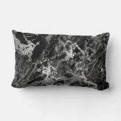 黒銀黒鉛グレー大理石の石釉 ランバークッション (裏面)