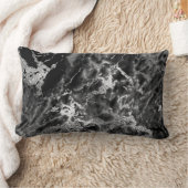 黒銀黒鉛グレー大理石の石釉 ランバークッション (ブランケット)