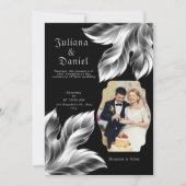 黒銀 招待状 (正面)