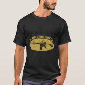 黒銃問題の銃の所有権の均等銃 Tシャツ (正面)