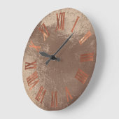 黒銅バラ金ゴールドローマンブロンズガラスアーバン ラージ壁時計 (傾斜)