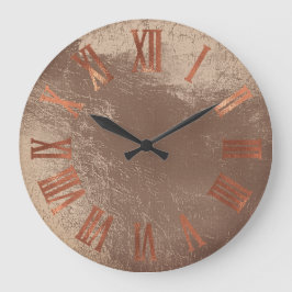 黒銅バラ金ゴールドローマンブロンズガラスアーバン ラージ壁時計