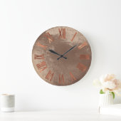 黒銅バラ金ゴールドローマンブロンズガラスアーバン ラージ壁時計 (ホーム)