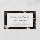 黒銅バラ金箔マーブルモノグラム 名刺 (裏面)