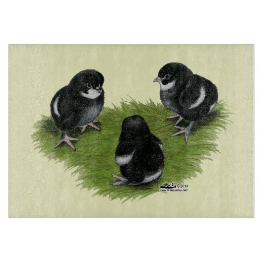黒銅マランのひよこ カッティングボード (正面)