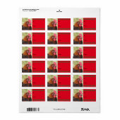 黒銅マランルースタークリスマスギフトラベル ラベル (フルシート)