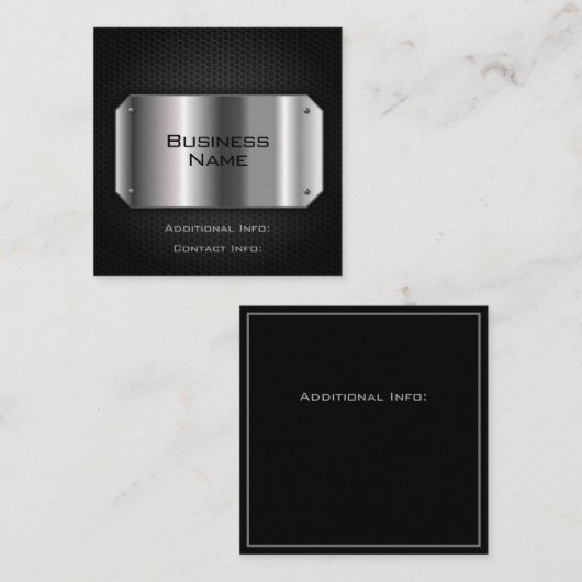 黒鋼 スクエア名刺 (正面/裏面)