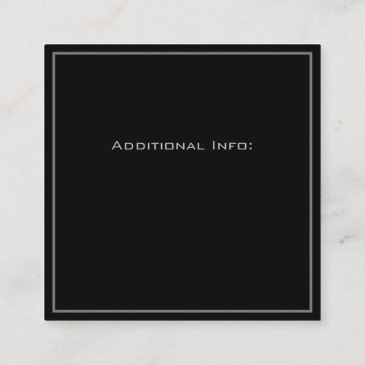 黒鋼 スクエア名刺 (裏面)