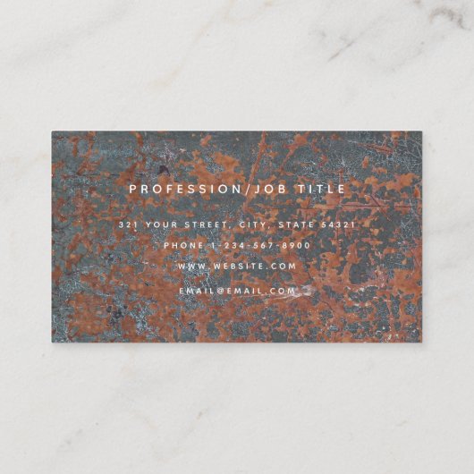 黒錆メタリックテクスチャモノグラムイニシャル 名刺 (裏面)