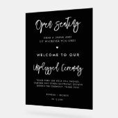 黒開コンテンポラリー着式 アクリルサイン (傾斜)