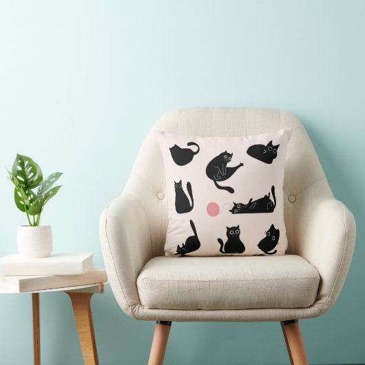 黒間抜け猫 クッション (椅子)